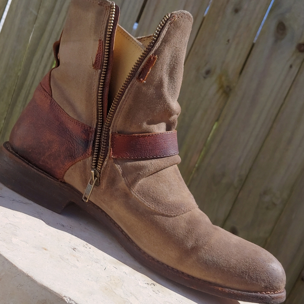 Men's Frye Jayden Moto Suede Moto Boots - Picture 5 of 11